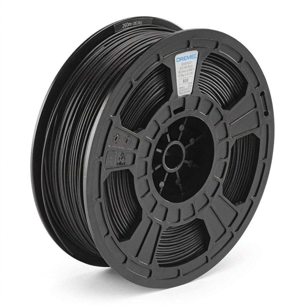 A pristine hero shot of the 3PI 3D ECO-ABS Filament Spool (ECO-BLA-01) on a seamless white background, showcasing the spooled filament and manufacturer labels.