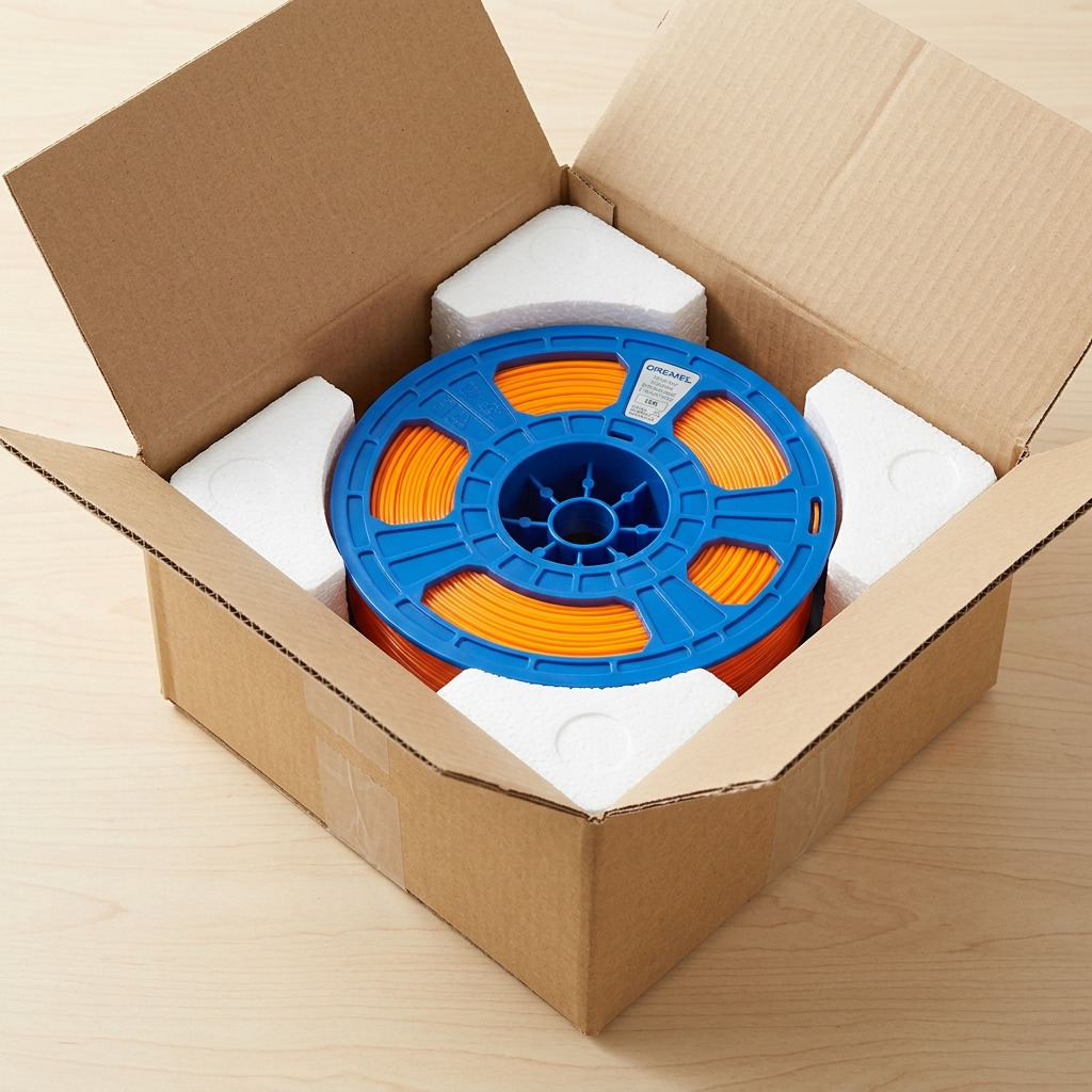 Alt Text: Premium shipping box opens to reveal the product securely held by custom styrofoam inserts, guaranteeing safe transit.