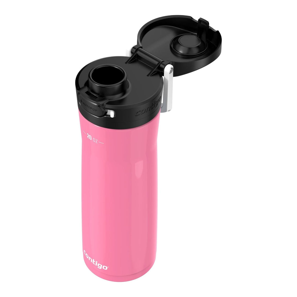 Contigo Jackson Chill 2.0 Insulated Water Bottle, AUTOPOP Lid, 20 oz (591 mL), Azalea - view 3