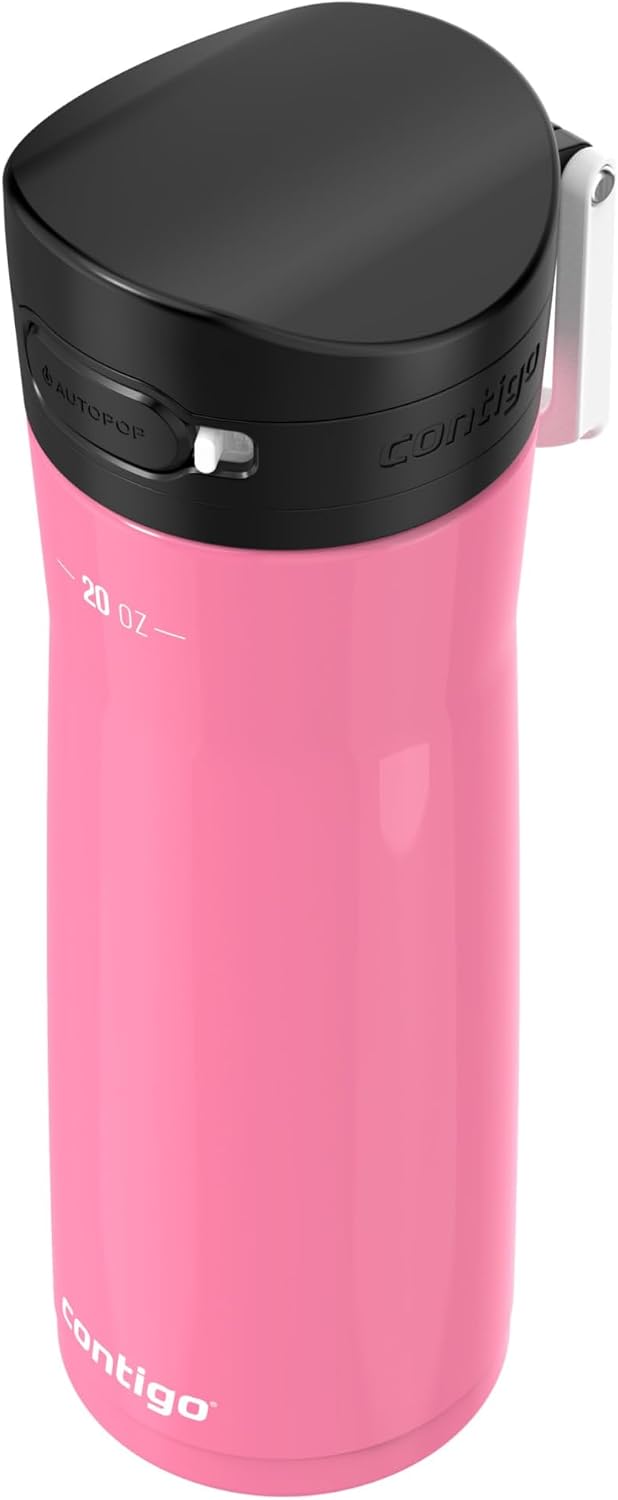 Contigo Jackson Chill 2.0 Insulated Water Bottle, AUTOPOP Lid, 20 oz (591 mL), Azalea - view 4