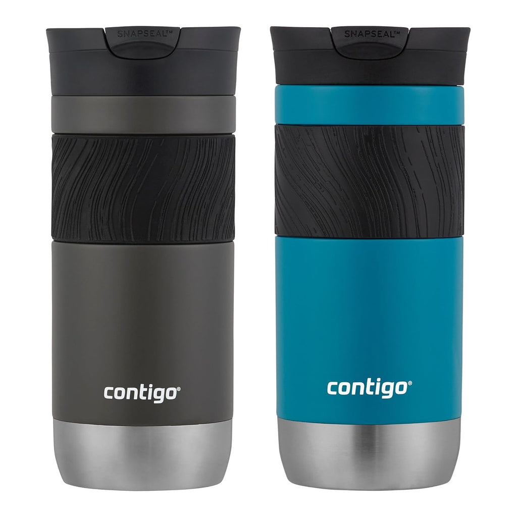 Contigo Byron 2.0 Travel Mug, SNAPSEAL Lid, 16 oz (473 mL), Sake & Juniper, 2-Pack