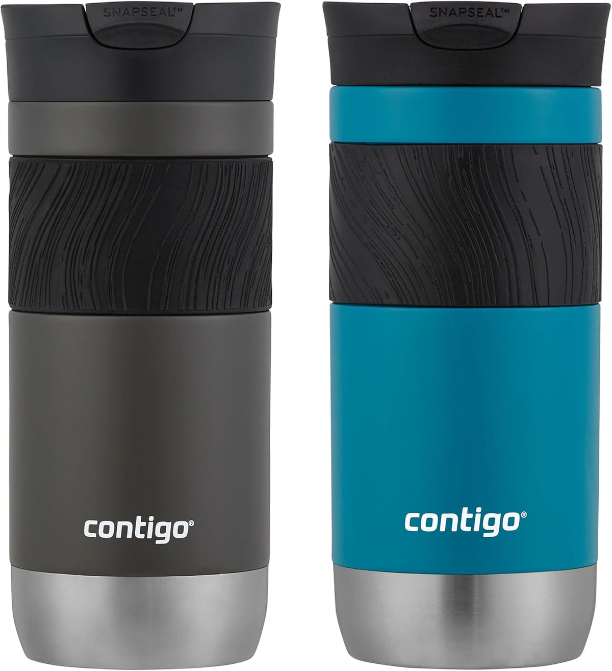 Contigo Byron 2.0 Travel Mug, SNAPSEAL Lid, 16 oz (473 mL), Sake & Juniper, 2-Pack