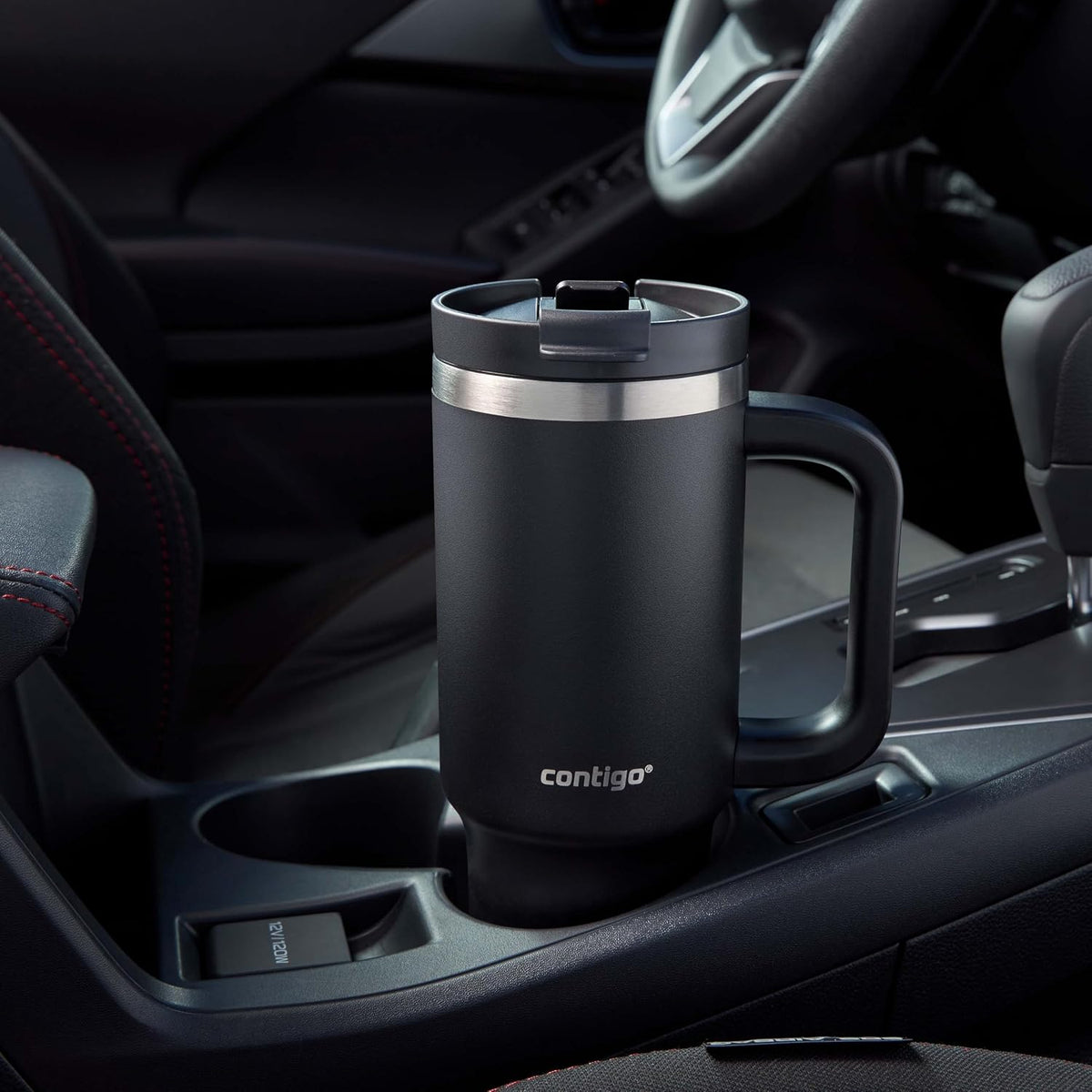Contigo Streeterville Insulated Tumbler with Handle & Straw, 30 oz (887 mL), Licorice - view 5