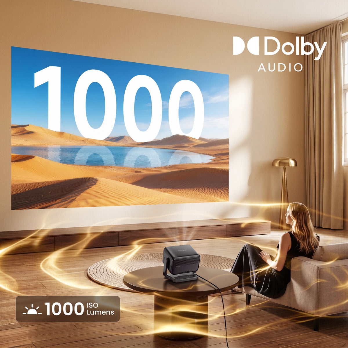 Dangbei N3 Max 1080p Smart Projector with VIDAA OS, Netflix & 180° Gimbal Stand - view 2